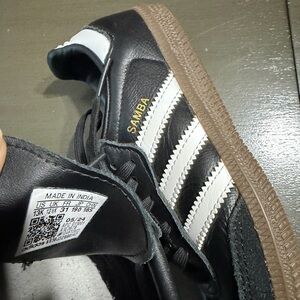 Adidas Kids Sambas sneakers, Black and White Size 13